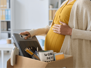 working pregnant lady